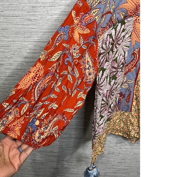 Anthropologie Boho Sonrise Paisley Top / Size-Small - Picture 8 of 12